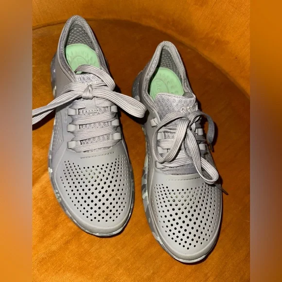 Grey camo croc sneakers hot sale